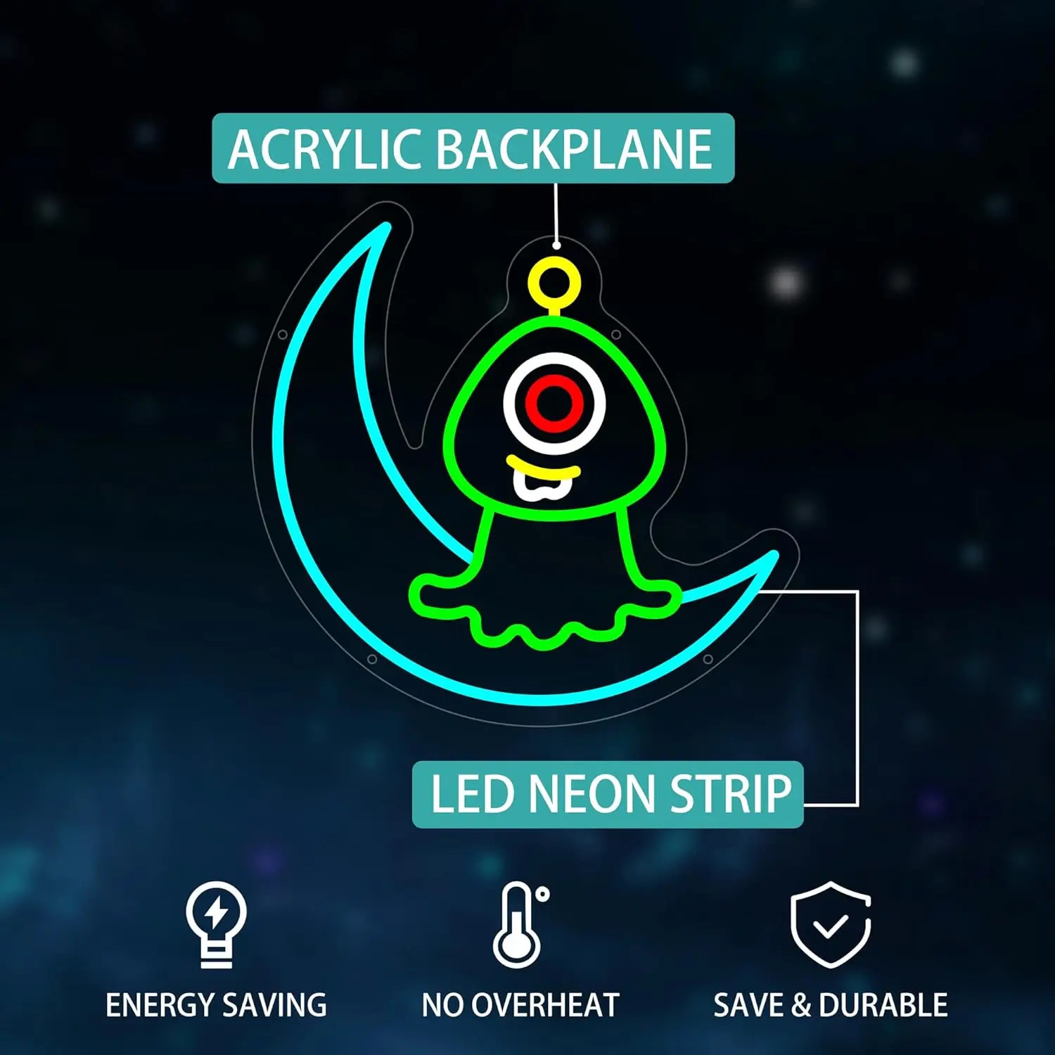 Anime Alien LED Neon Sign USB Dimmable Neon Light Sign for Gameroom Bedroom Bar Livingroom Birthday Party Gift Wall Decor