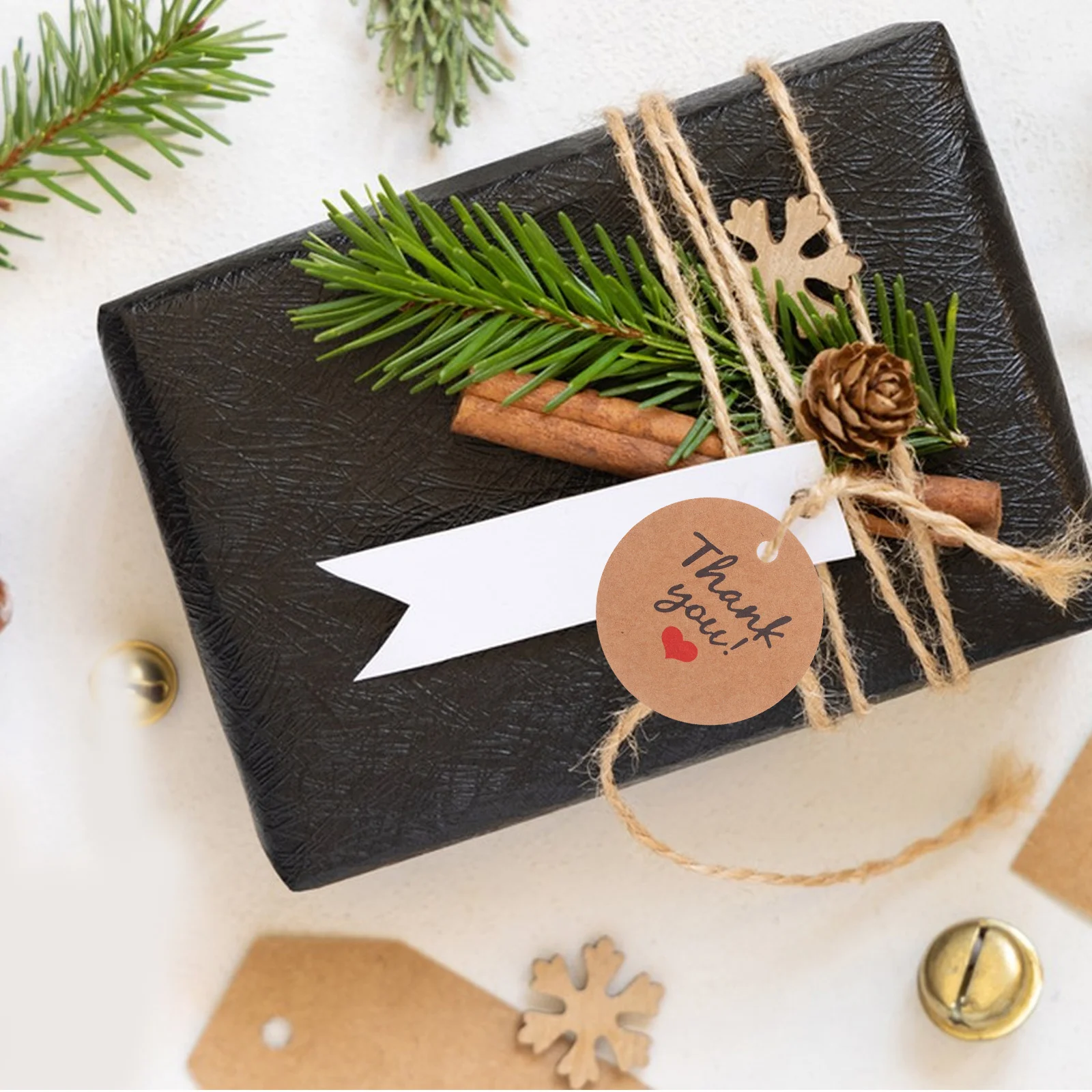 Kraft Paper Hang Tag Muffin Thank You Tags Rustic Wedding Flower Label Christmas Wrapping Package Labels