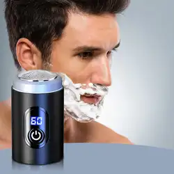 Mini Electric Shaver USB Charging Pocket Travel Razor Portable Wireless Detachable Shaver with Digital Display Beard Razor