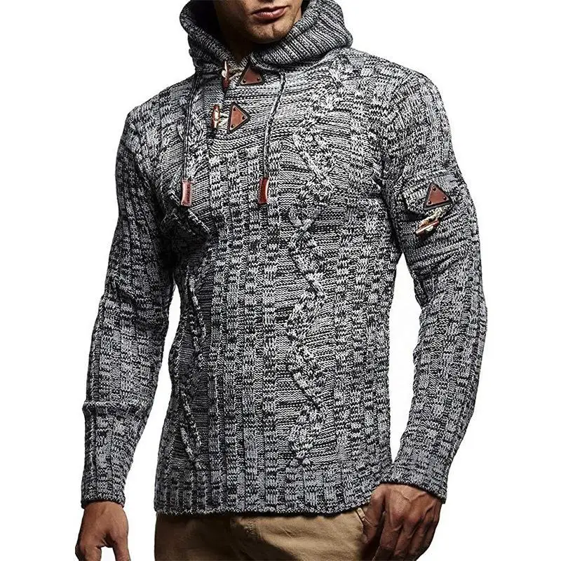 

Men's Knitted Hooded Long Sve Pullover Top High Temperature a Knitwear Casual Daily Wear Big Size Fem Suitable