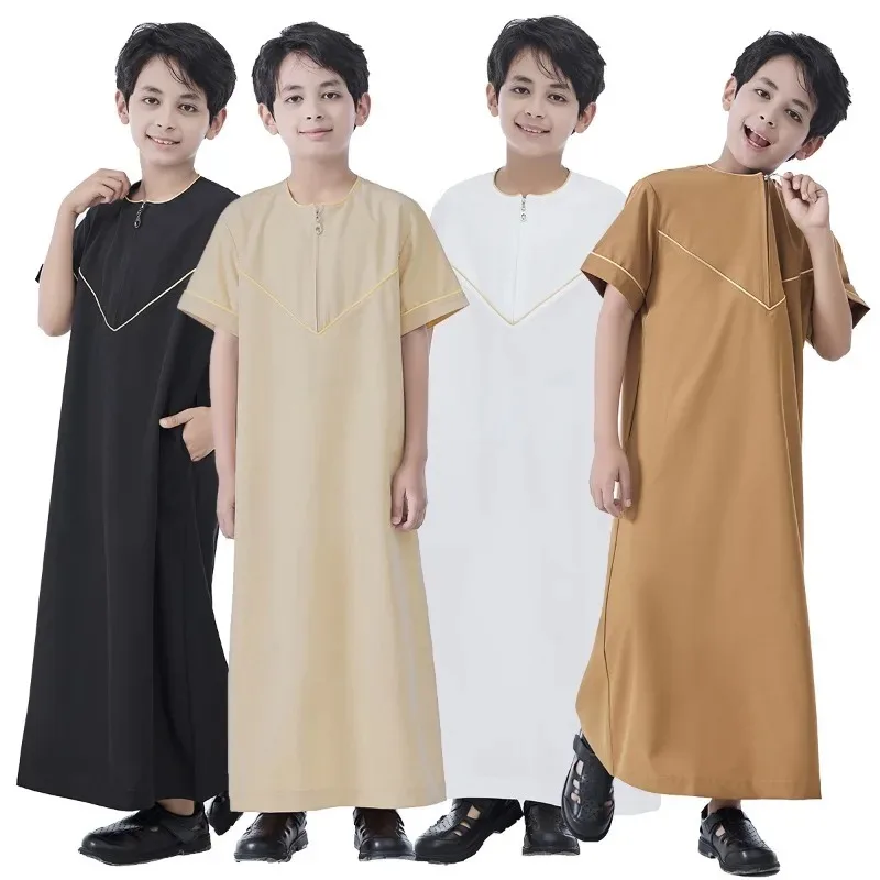 Roupas Muçulmanas para Meninos, Traje Saudita para o Eid Al Fitr, Roupas Islâmicas para Oração, Vestuário Étnico Hui