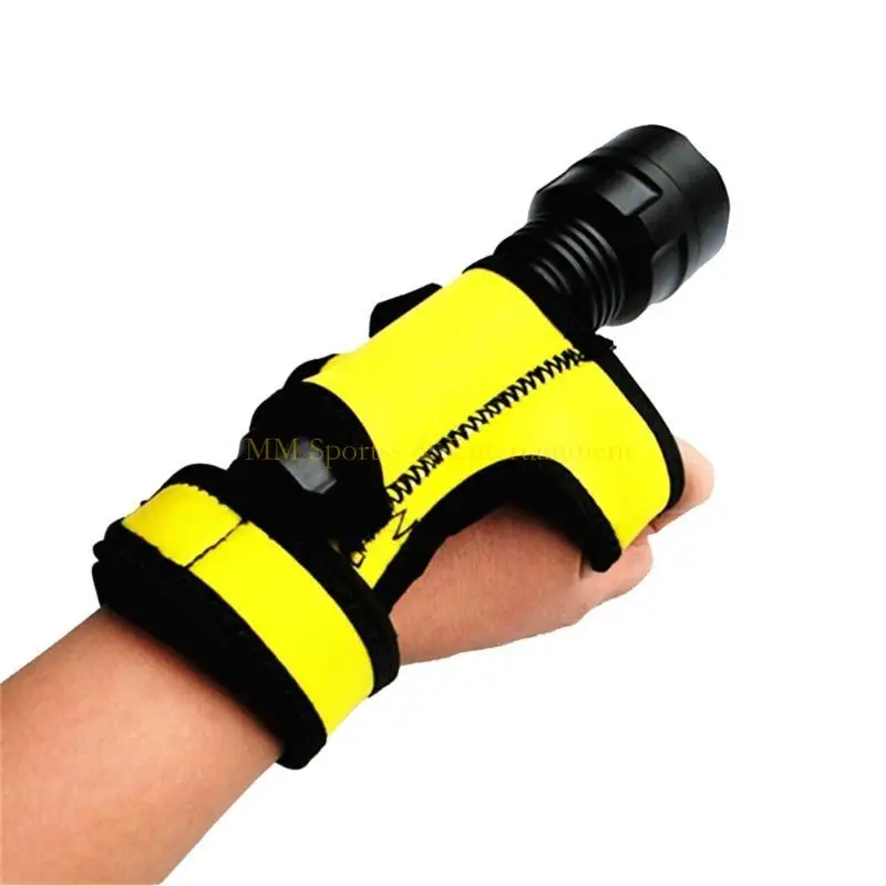 31BEBE DIVIVE FLARDING GLOVE حامل قابلة للتعديل تحت الماء الغطس LED Torch Torch Hand Strap Strap Diving Flashlipr