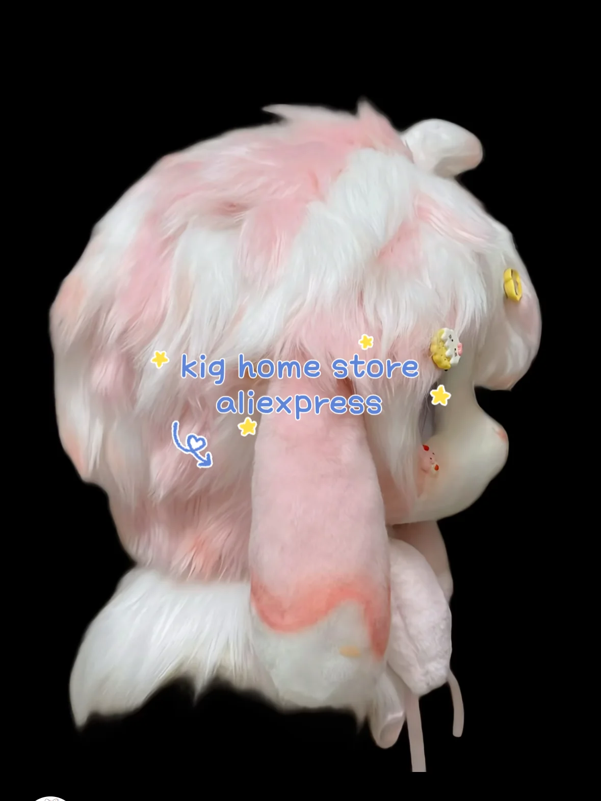 Fursuit Kigurumi Headset Berbulu Kostum Cosplay Disesuaikan Berbulu Kepala Hewan Comiket Rubbit Boneka Kucing Comiket Berbulu Boneka