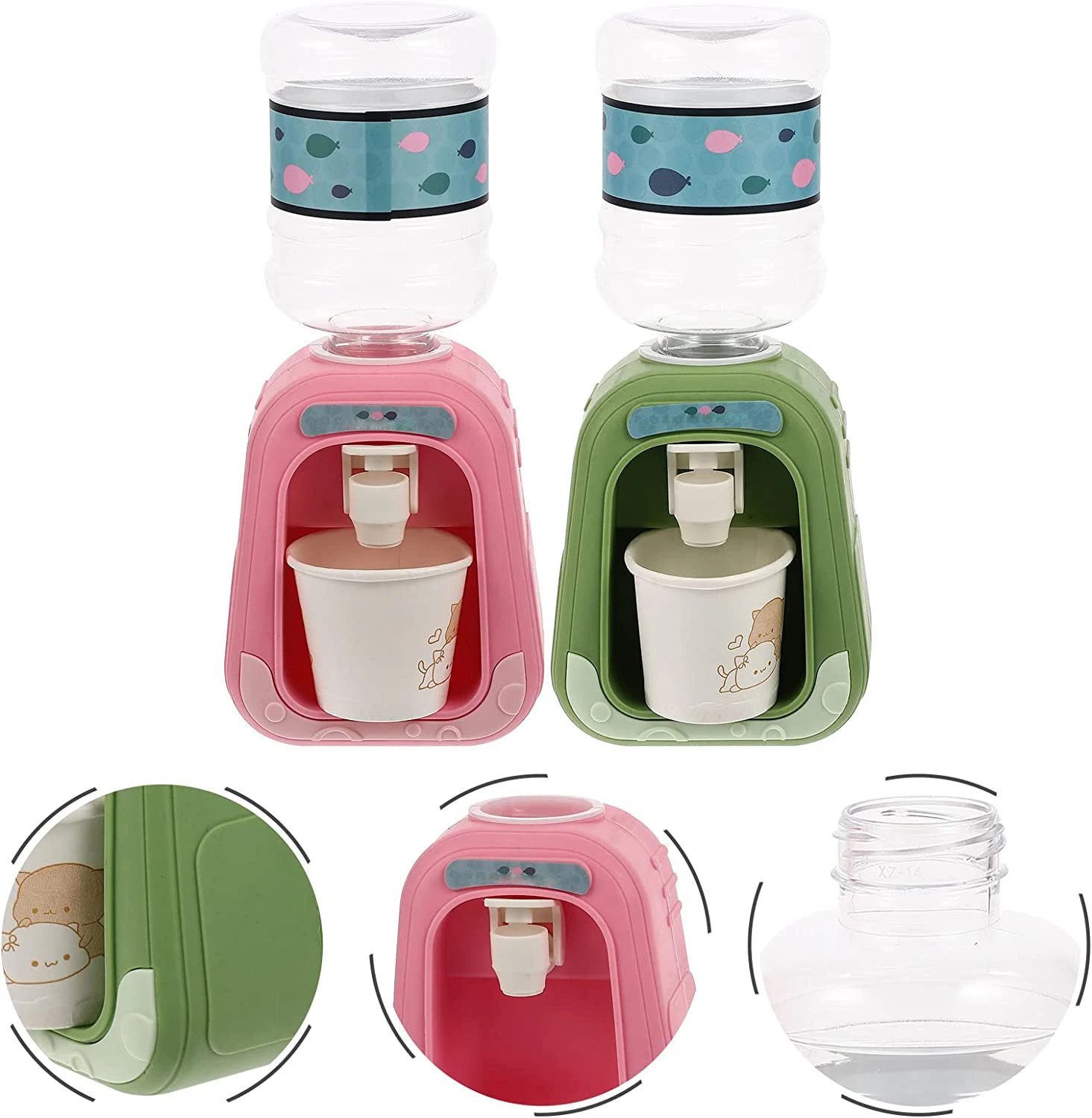 موزع مياه صغير للأطفال ، موزع مياه كرتوني ، منزل لعب مزيف ، لعبة أطفال ، موزع مياه مطبخ ، هدية لفتاة #4