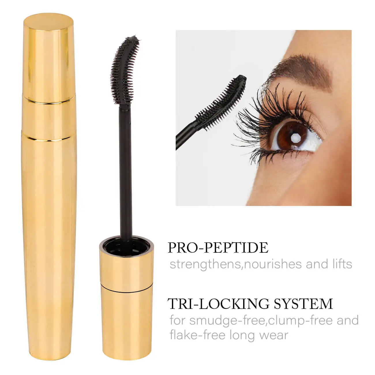 No smudge waterproof mascara private logo mascara