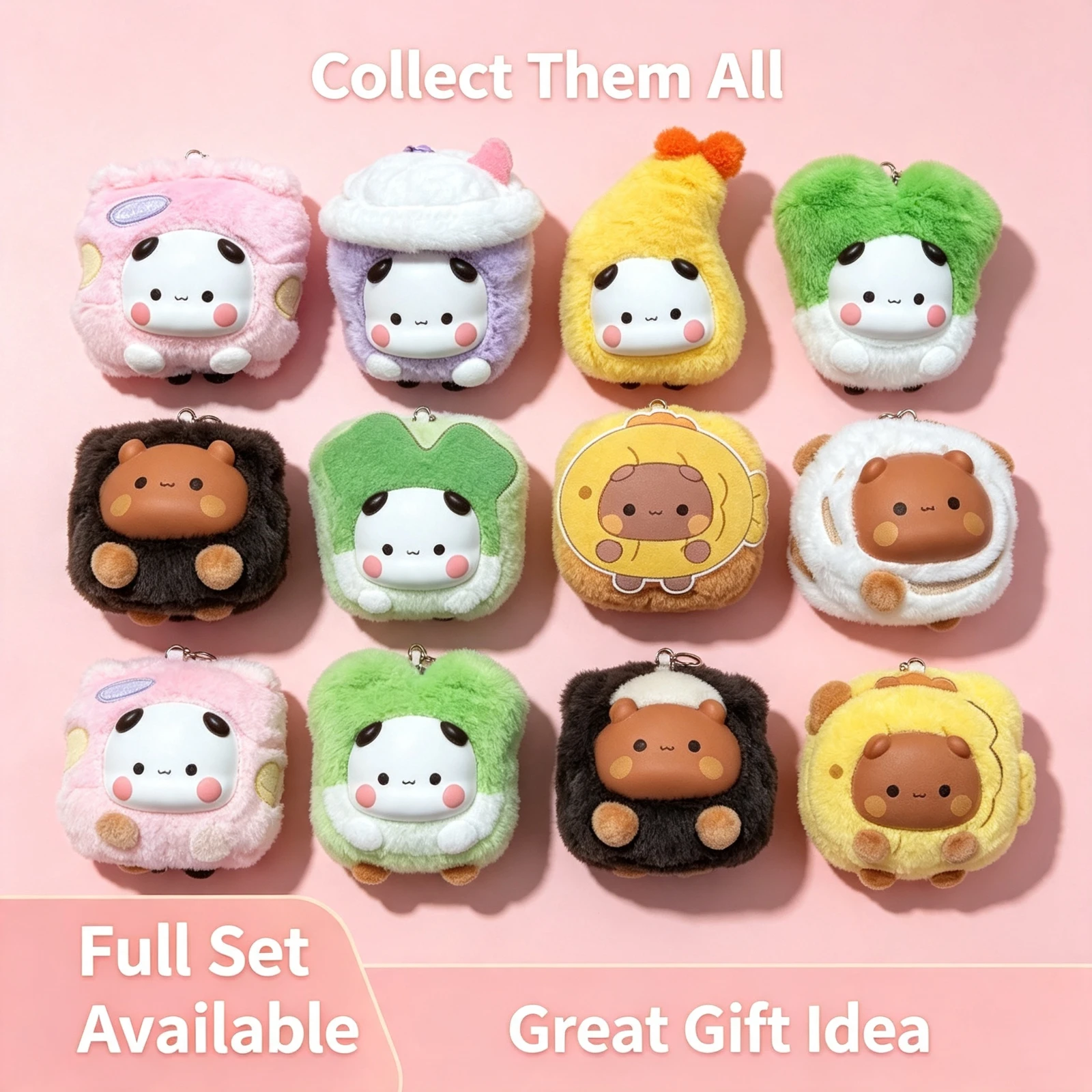 Cute Yier Bubu Plush Pendant Keychain Stuffed Doll Bag Charm Soft Toy Kawaii Anime Figure, Birthday Christmas Gift For Girls