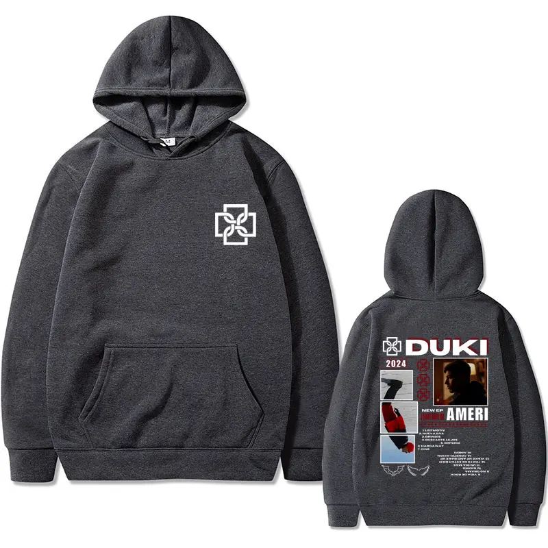 Hip Hop Rapper Duki Antes De Ameri Graphic Hoodie Male Fashion Hooded Sweatshirt Men Women's Casual Oversized Pullover Hoodies