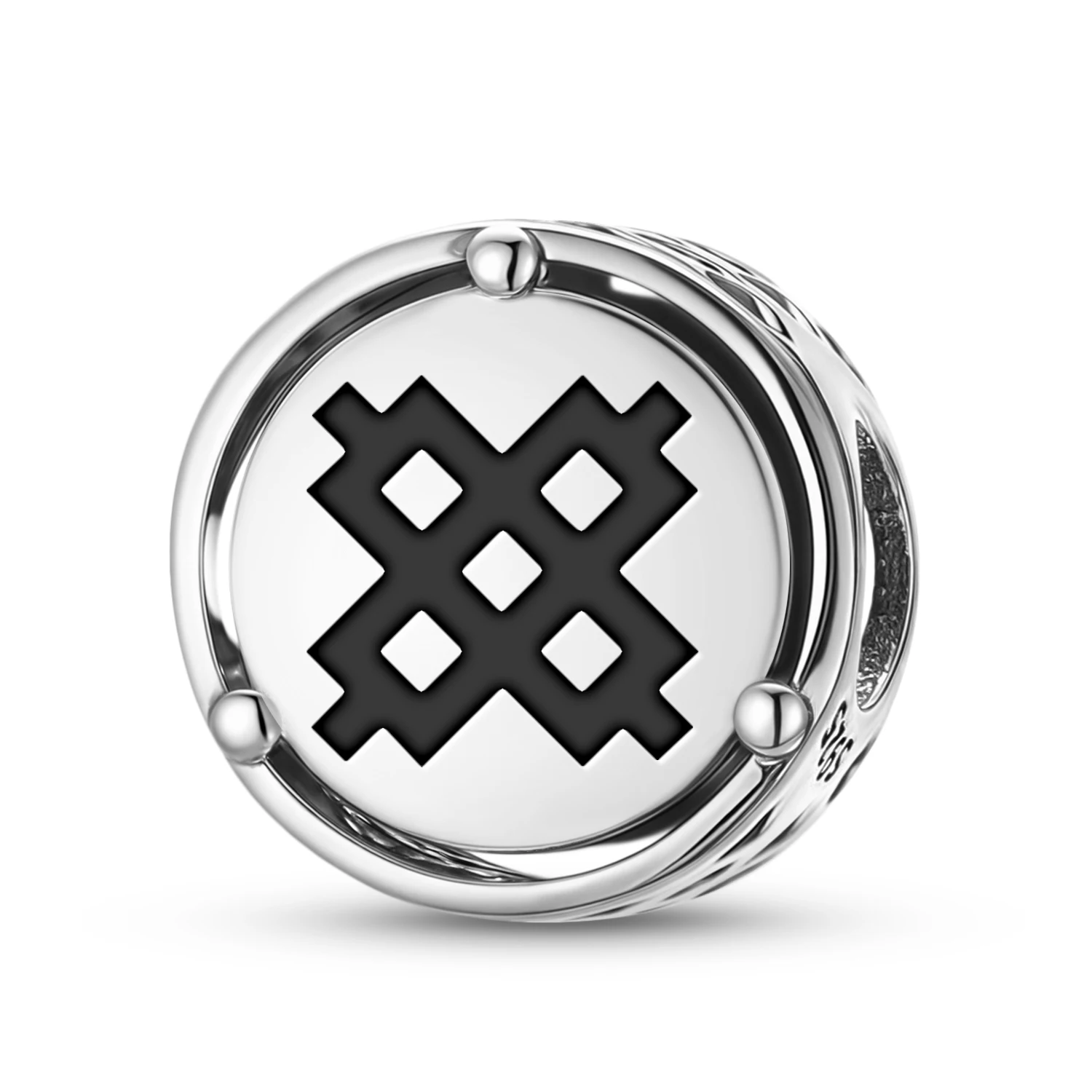 

Adinkra Aban 925 Sterling Silver Symbol Charm Fit Original Bracelet Diy Jewelry Accessories Family Bead