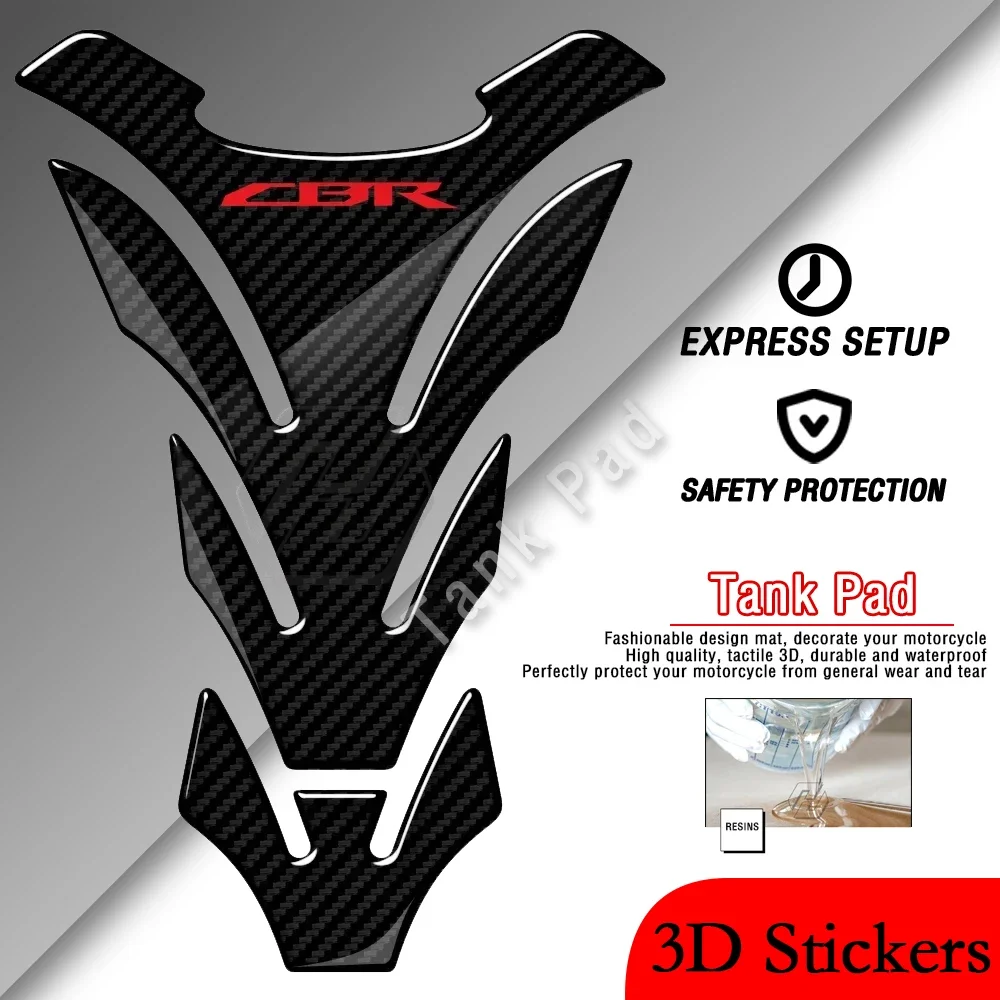 

Для Honda CBR600RR CBR400RR CBR1000RR CBR1100XX мотоцикл 3D внешний вид из углеродного волокна набор наклеек на топливный бак
