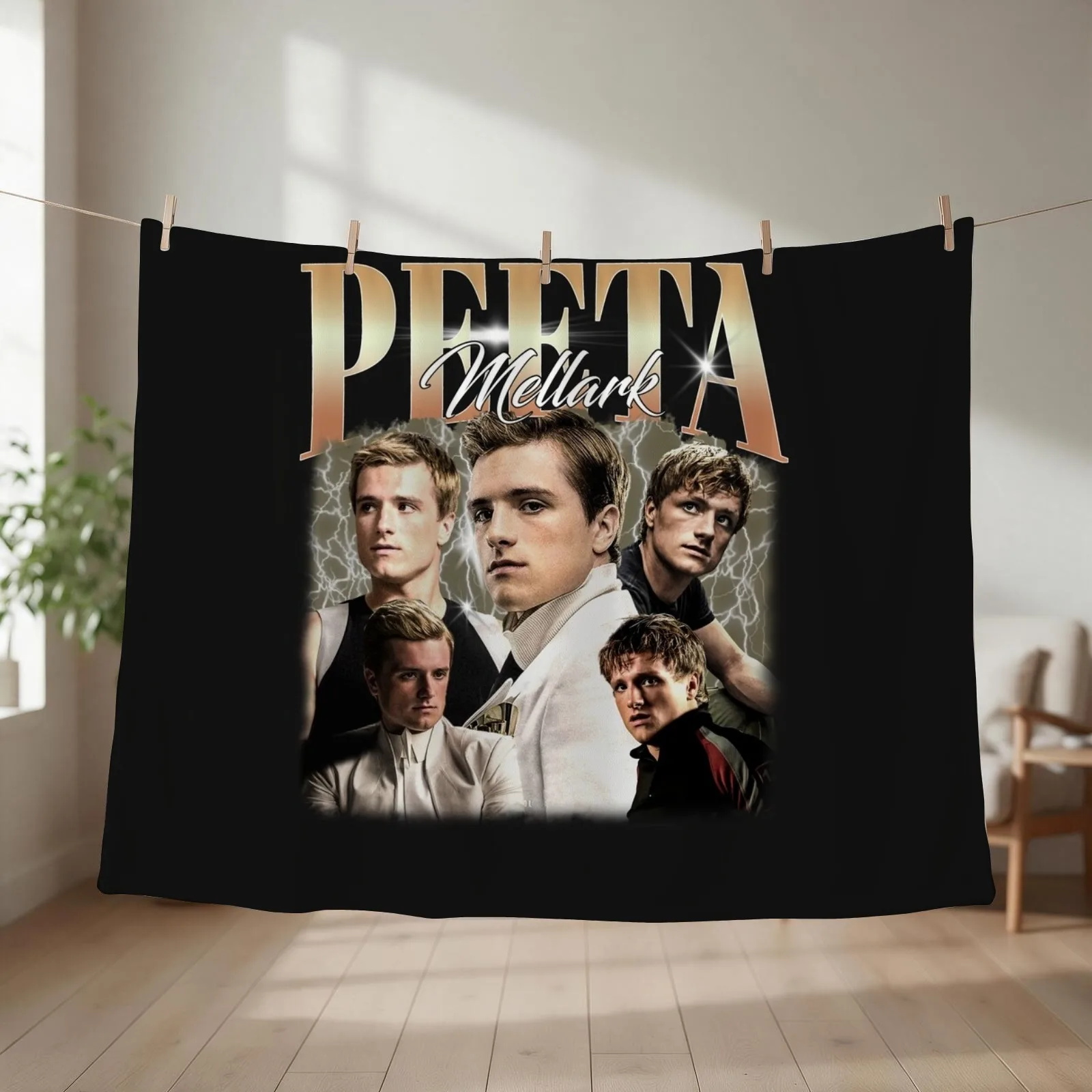 Peeta Mellark Vintage Unisex , Limited Peeta Mellark Vintage T-, Gift, Best Peeta Mellark Sweat Gift Idea Fan Throw Blanket