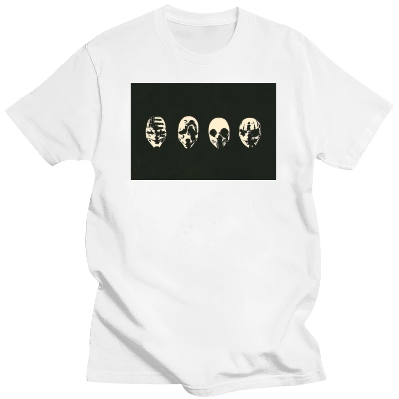 Men t-shirt Payday 2 Masks Black And White T Shirt tshirt Women t shirt