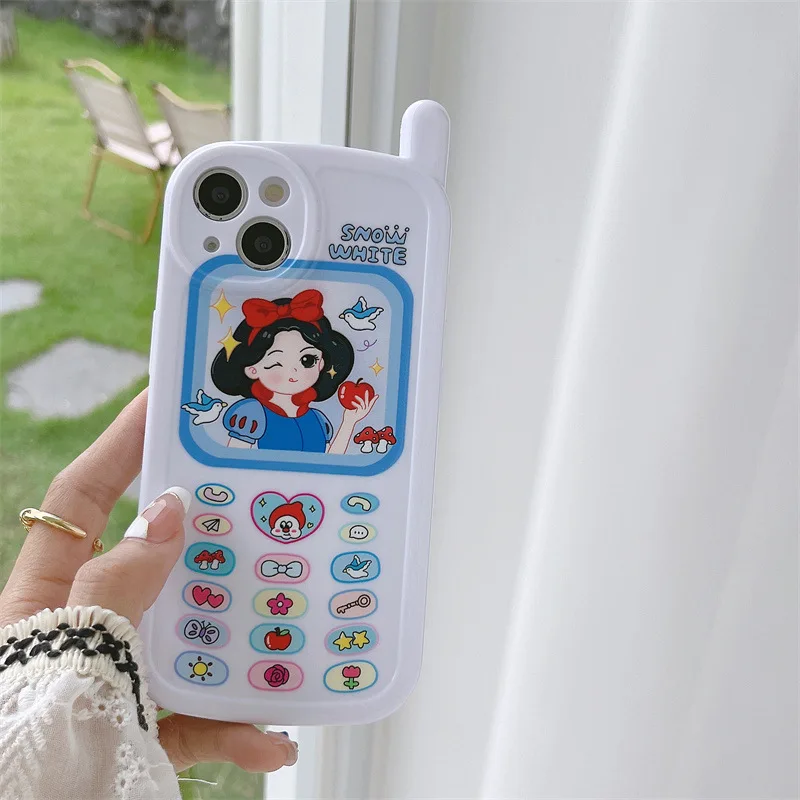 Originality Cartoon Disney Princess Silicone Case For iPhone 12 11 Pro Max Mini X XR XS Max 13 14Promax  Shockproof Soft Cover