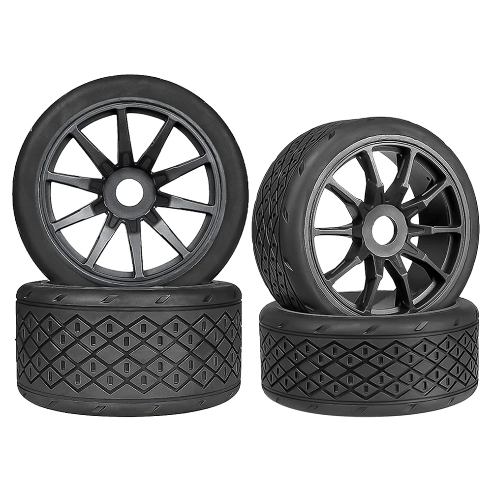 

GLOBACT 1/7 1/8 On Road Tire Set On Road Tire Tyre 17mm Wheel Rims for Arrma 1/7 Infraction Limitless Felony FS Racing Model GT