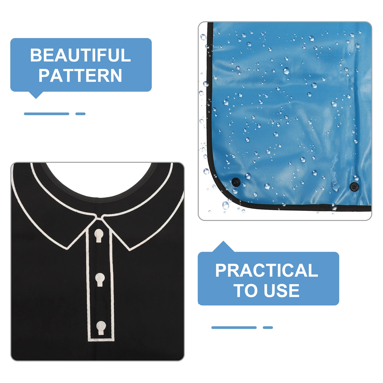 

2 Pcs Eating Bib Adults Bibs to Feed Older People's for Polyester Elderly Dining Miss