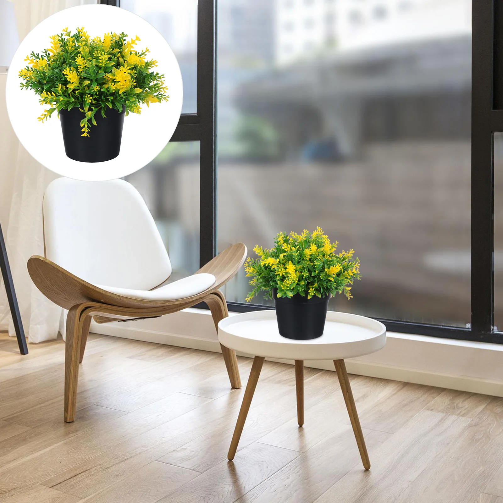 

Simulated Potted Plant Simulation Bonsai Artificial Flowers for Outdoors Fake Green Decors Faux