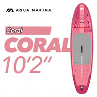 AQUA MARINA Coral SUP Board Ultralight Inflatable Sapboard Bearing 130kg Stand Up Paddle Board Yoga Board Surfboard Water Sports