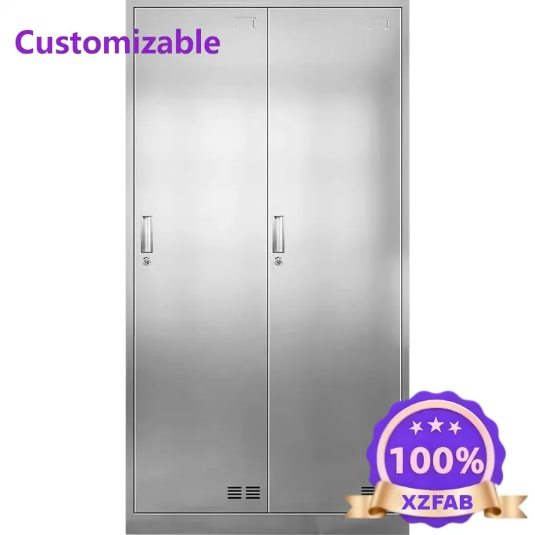 Factory Direct 2026 Factory Wholesale 304 Stainless Steel Locker Clean Workshop Employee Change Wardrobe Locker Storage Cabinet