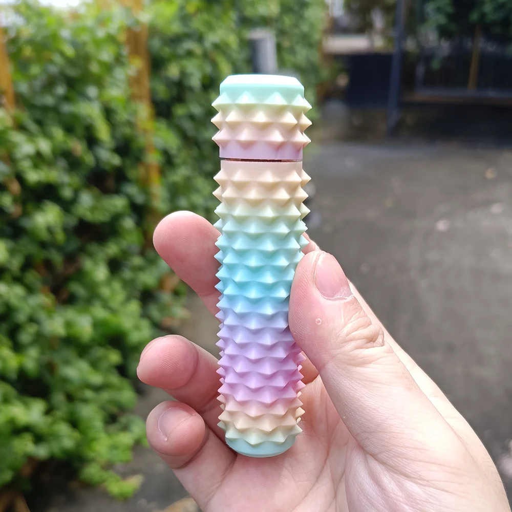 EDC Fidget Spinner Tingling لعبة الإصبع الحسية الكبار لعبة تخفيف التوتر ثلاثية الأبعاد مادة الطباعة قوس قزح اللون سبينر