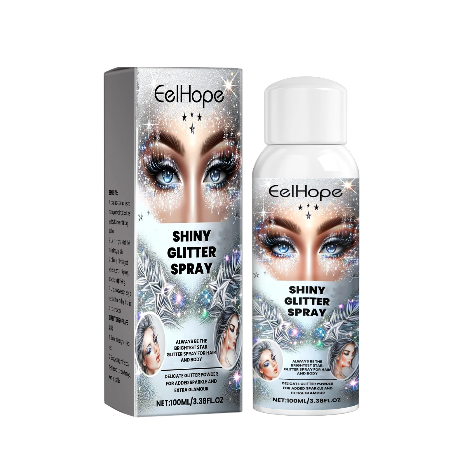 

EELHOPE Shiny Flash Hair Body Highlight Prom Party Glitter Spray
