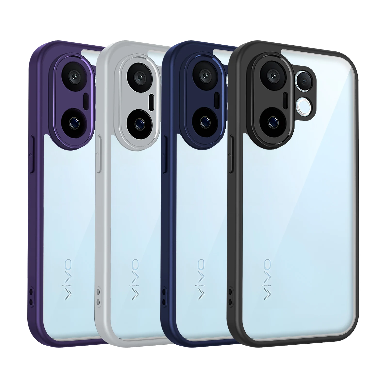 Vivo X200 FE V2503 حافظة وسادة هوائية مقاومة للصدمات سيليكون الوفير واضح ماتي الغطاء الخلفي جراب هاتف صلب لهاتف Vivo X200 FE X200FE 5G