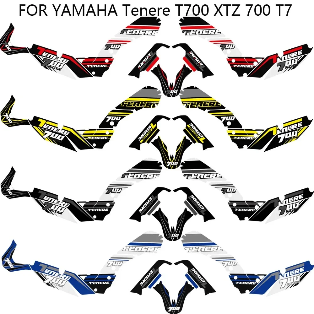 FOR YAMAHA Tenere T700 XTZ 700 T7 Motorcycle Fuel Tank Stickers Pad Decal Set Kit Protector Trunk Luggage 2019 2020 2021