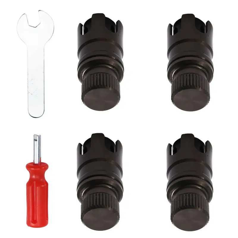 

A73X-4PCS Tire Pressure Adjustment Valves Rapid Air Deflation Valves For Enhances Tractions In Soft Sand Gray