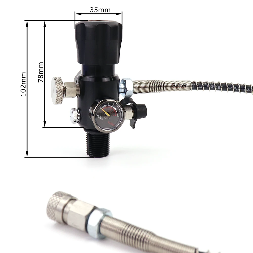 High Pressure Air Tank Charging Valve 300Bar Filling Station Cylinder Refill Adapter With M18x1.5 Or 5/8-18UNF Thread