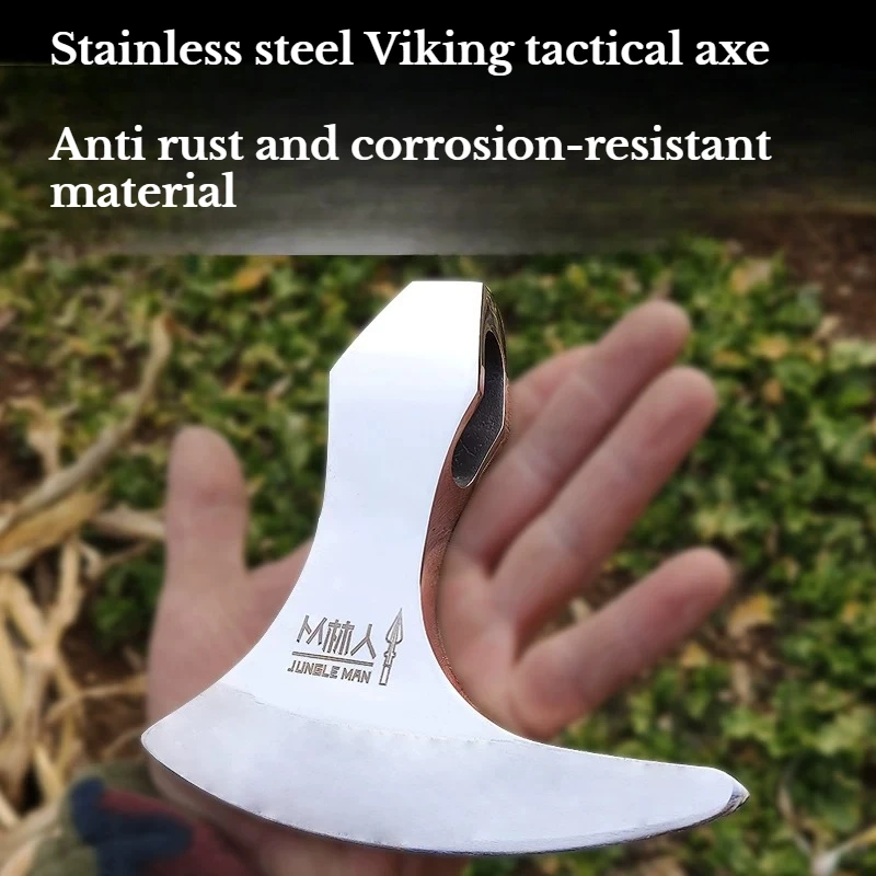 NEW Outdoor Stainless Steel Tactical Axe Portable Camping Hiking Chopping Firewood Emergency Survival Tool