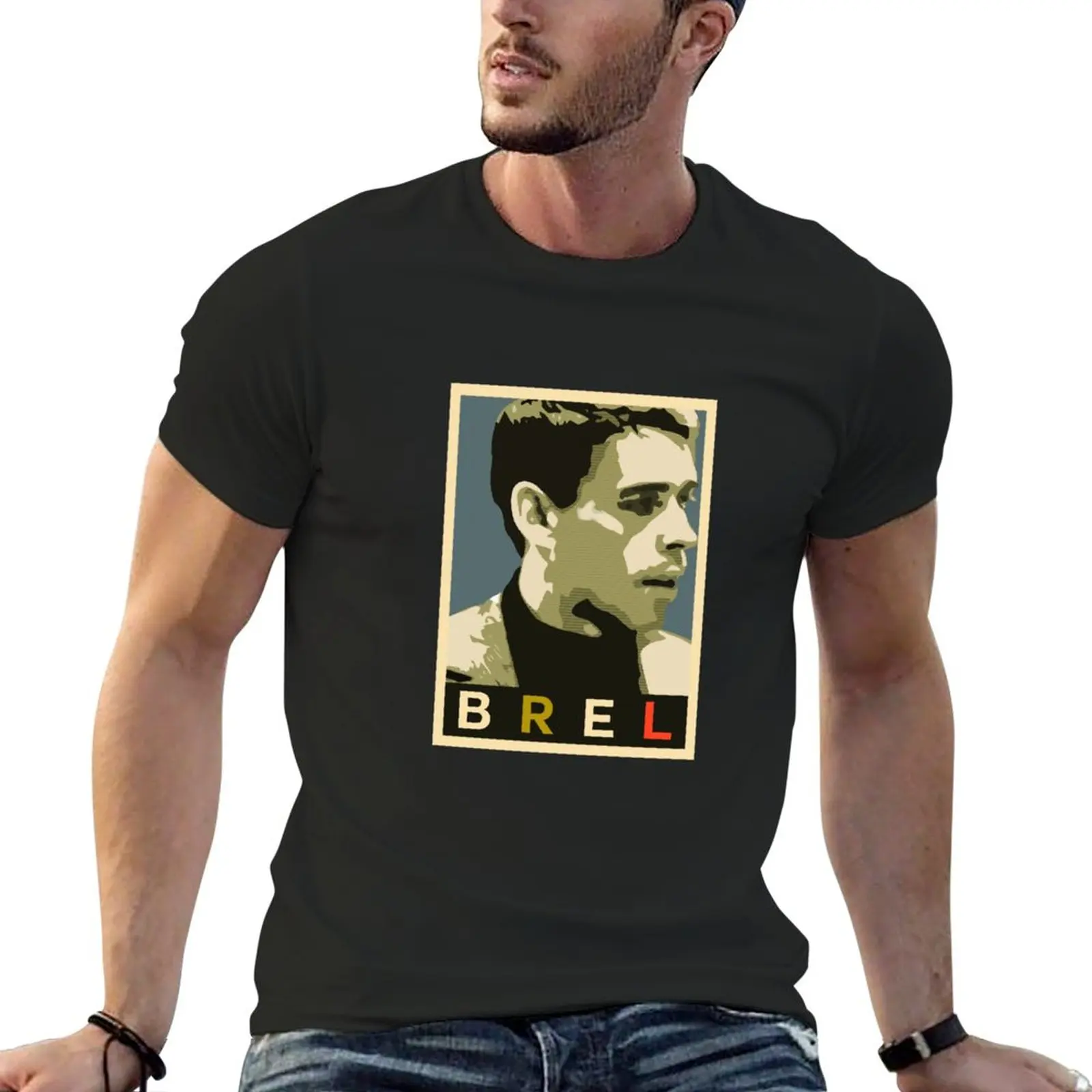 

New Jacques Brel T-Shirt sports fan t-shirts boys white t shirts plain white t shirts men