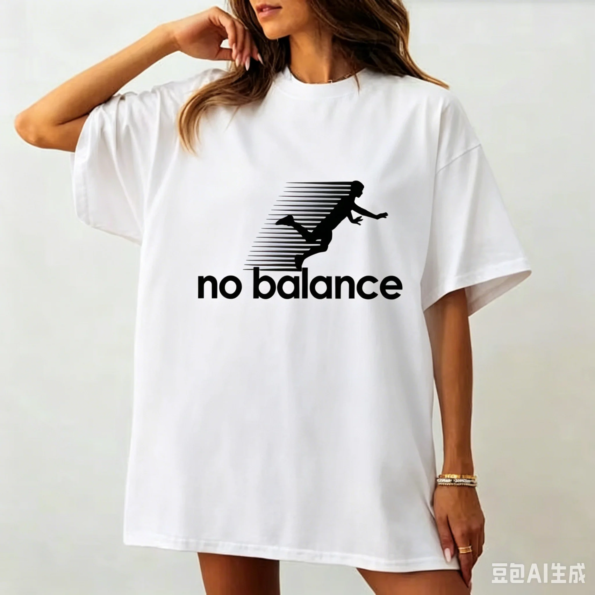 New Balance Fashion Women - Nieuw 2026 No Balance T-shirt met
