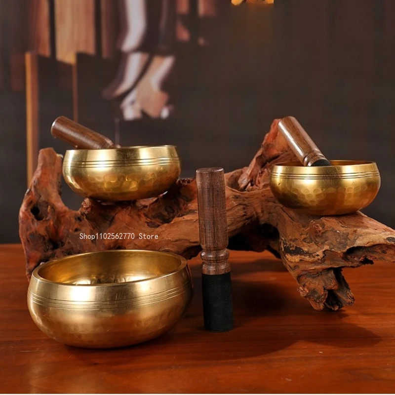 8cm/10.5cm/12.8cm Copper Nepalese Handicrafts Sound Bowl Yoga Meditation/Singing Bowls/Collection Buddhism Ornaments Items