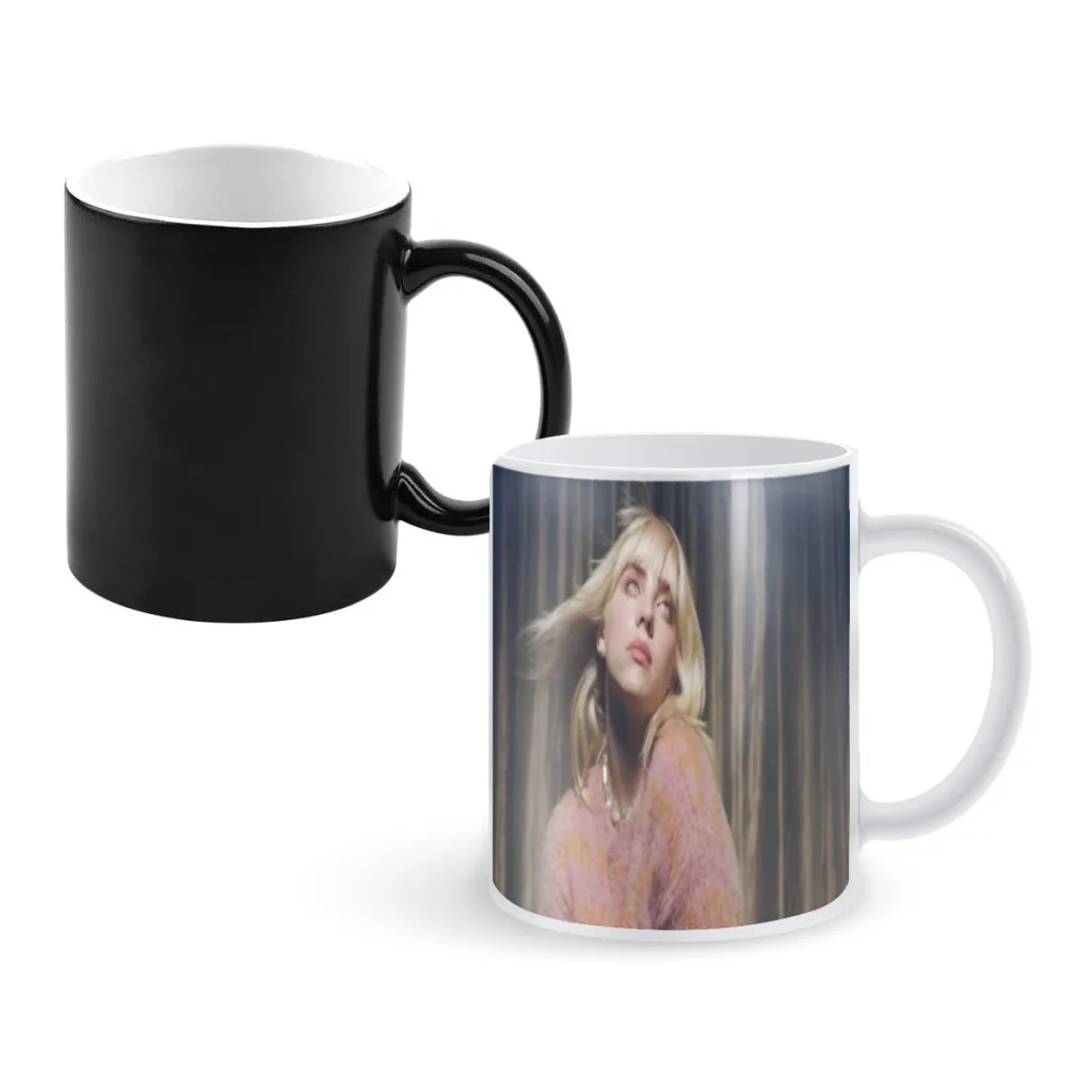 Famous Singer B-Billie Singer Newest Design Coffee Mugs Heat Color Changing Milk Tea Cup Colorcup For Birthday Gifts