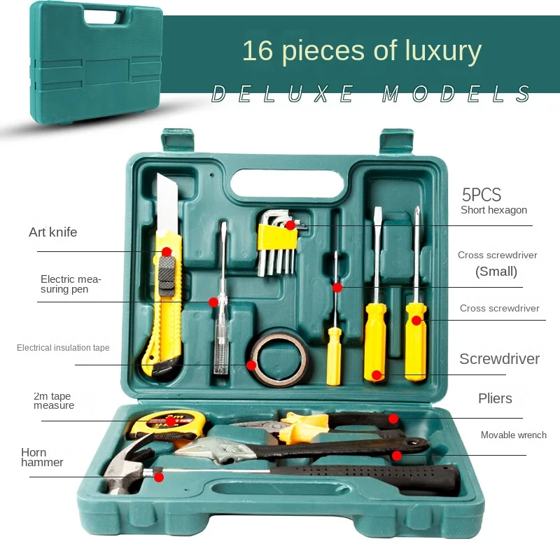 CAR Tools Car 12-Piece Emergency Toolbox Hardware Combination Tools Car Tool Kit Car Body Repair Tool Automobiles Accessories