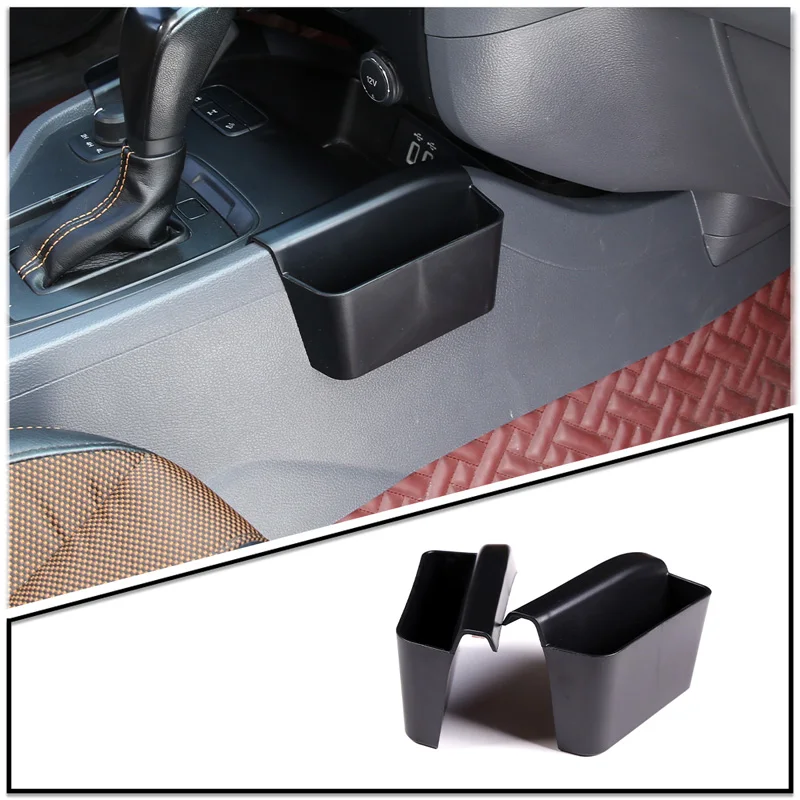 For Ford Ranger T6 P375 2015-2021 Black Center Console Side Storage Box Multi-Function Mobile Phone Tray Car Accessories 2