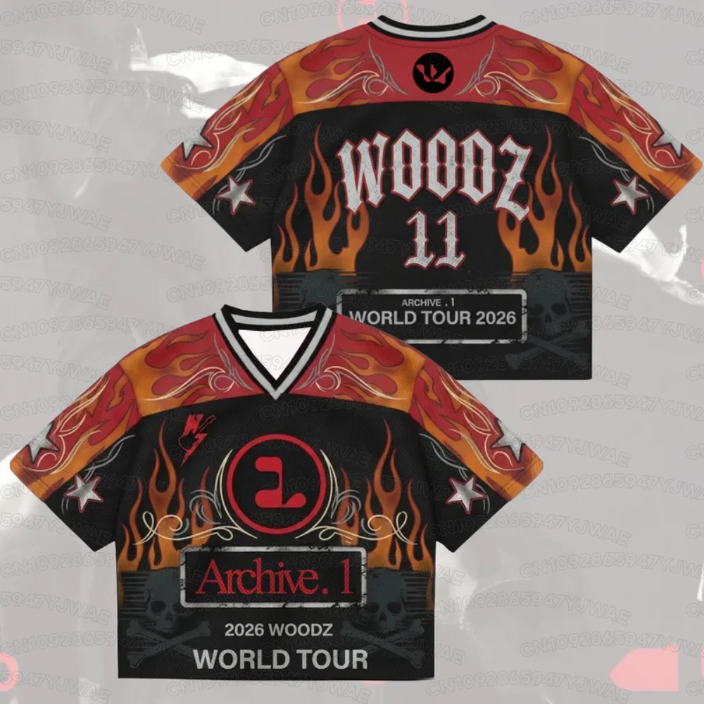 Summer Men's&Women's WOODZ Archive 1 World Tour Jersey Fan Gift Plus Size Fashion Street Top Casual Kid T-shirt