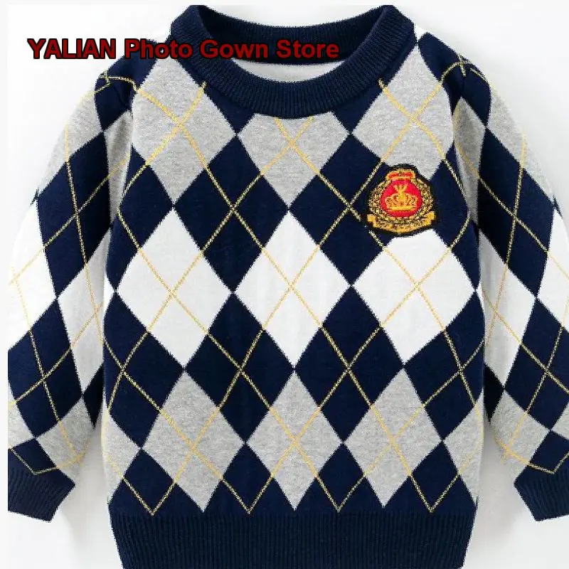 Boys College Style Boys Older Kids Autumn Winter Turtleneck Sweater Solid Color Cable Knit Warm Thickened