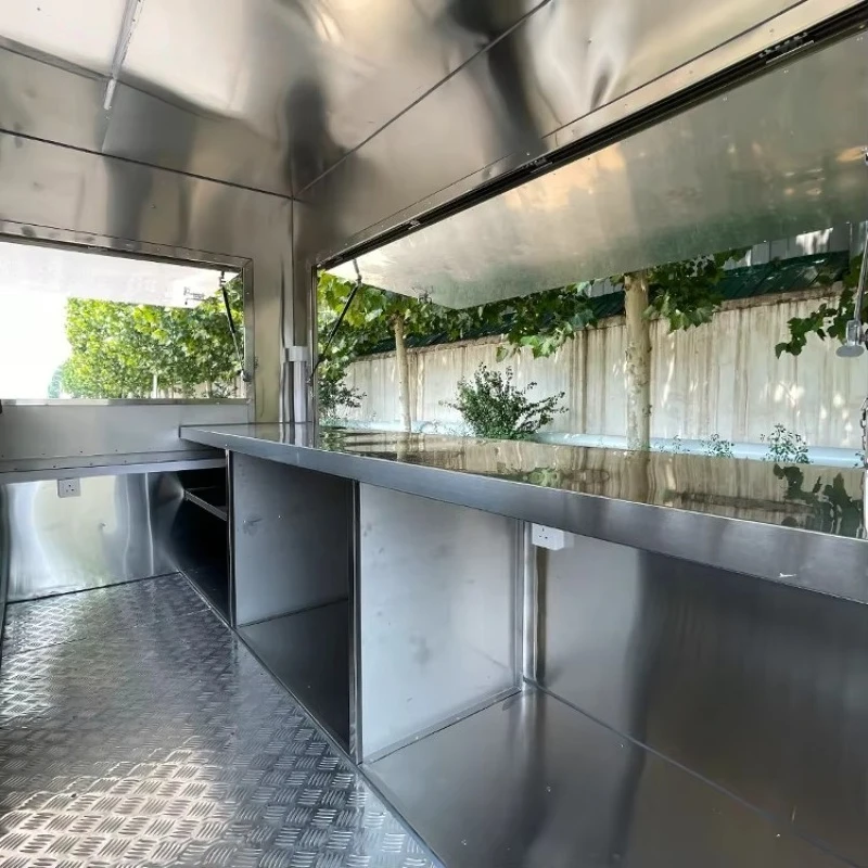 مخصص المحمول صغير الحجم برغر الوجبات السريعة وجبة خفيفة بار الطعام سيارة مجهزة بالكامل مخبز برغر الغذاء شاحنة مقطورة للبيع #6