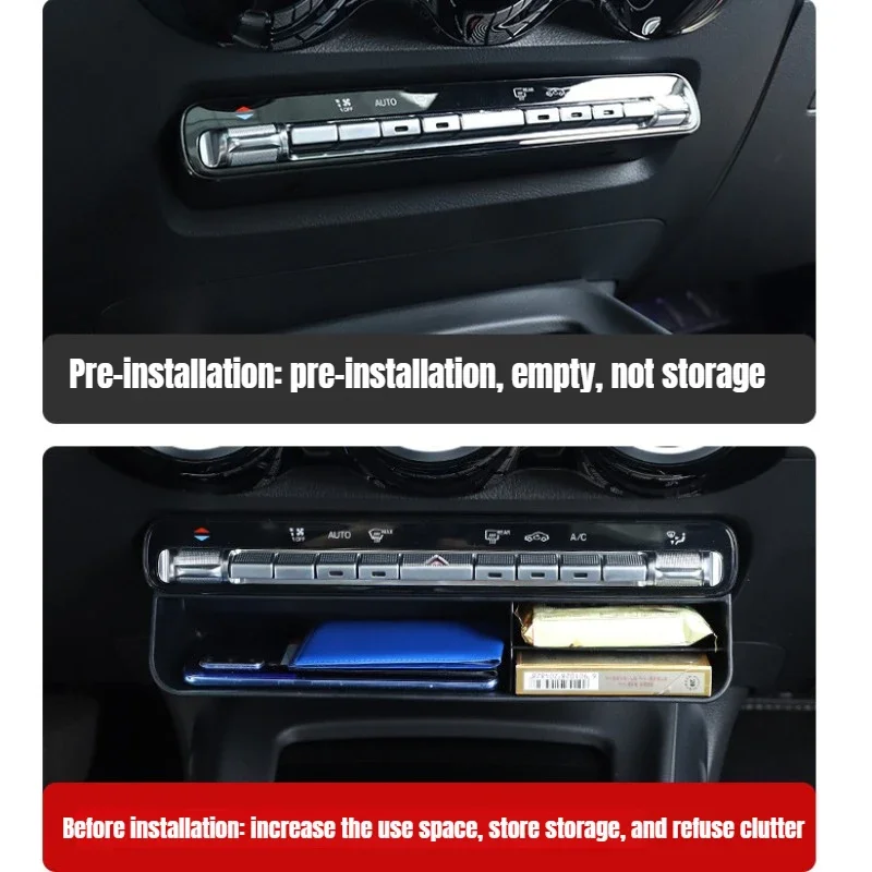 صندوق تخزين التحكم المركزي للسيارة لسيارة Mercedes Benz A B CLA GLB GLA GLE Class W177 W247 C118 X247 H247 W167 EQA EQB 2020-2024 Trim