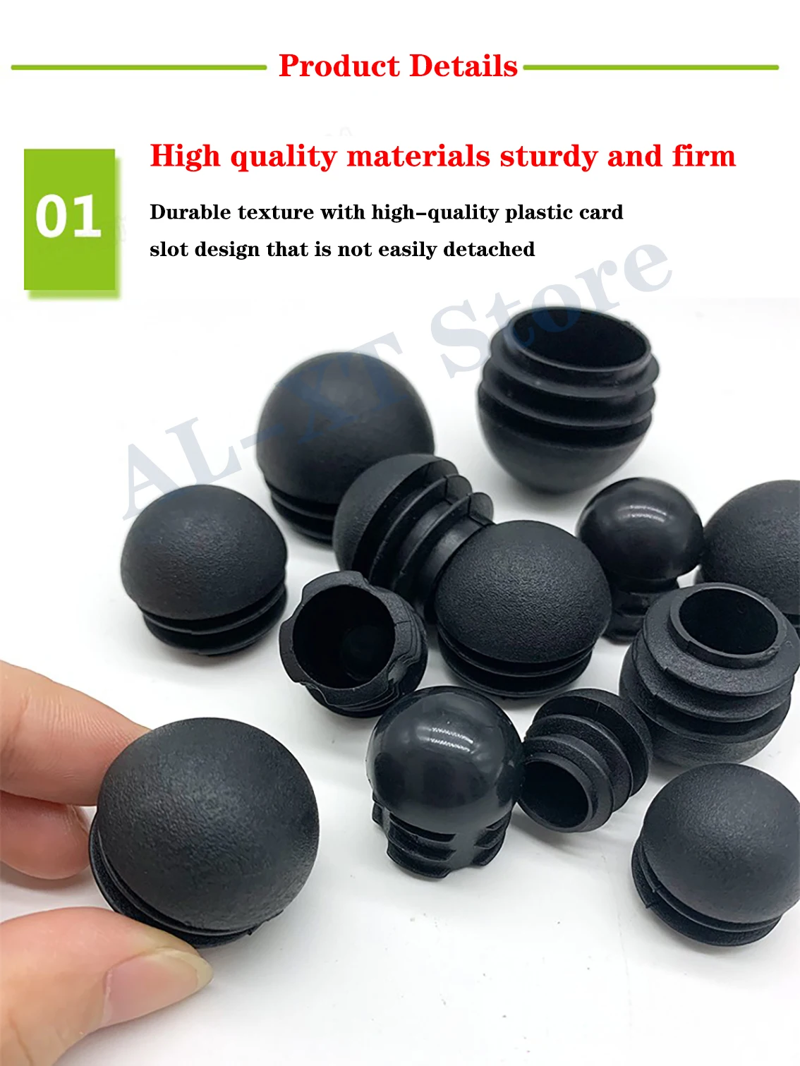 10Pcs Plastic Round Tube Plug 16-32mm Pipe End Caps Non Slip Chair Leg Foot Dust Cover Floor Protector Pad Furniture Accessories