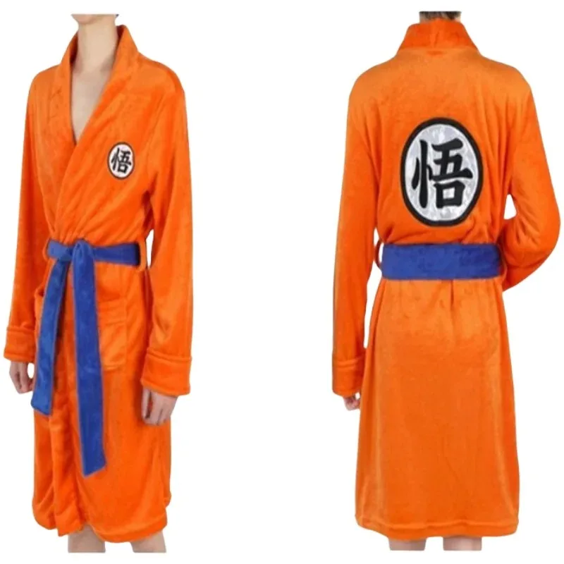 Dragon Ball Sun Wukong cartoon animation cosplay flannel bathrobe autumn and winter new warm pajamas men and women gifts