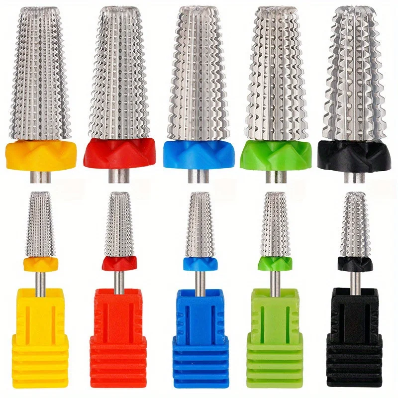 

1/5Pcs 5 in 1 Ceramic Nail Drill Bit For Electric Drill Machine 3/32" Shank Milling Cutter Fast remove Acrylic or Hard Gel 2028