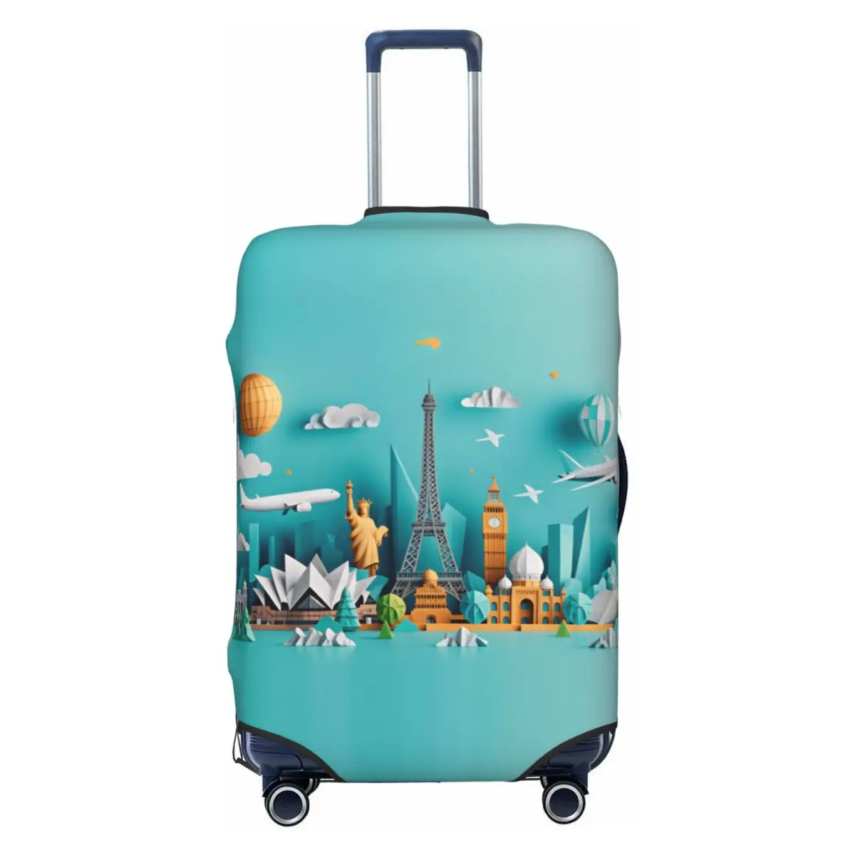 Travel Around The World Suitcase Cover Vacation Business Practical Luggage Accesories Protection