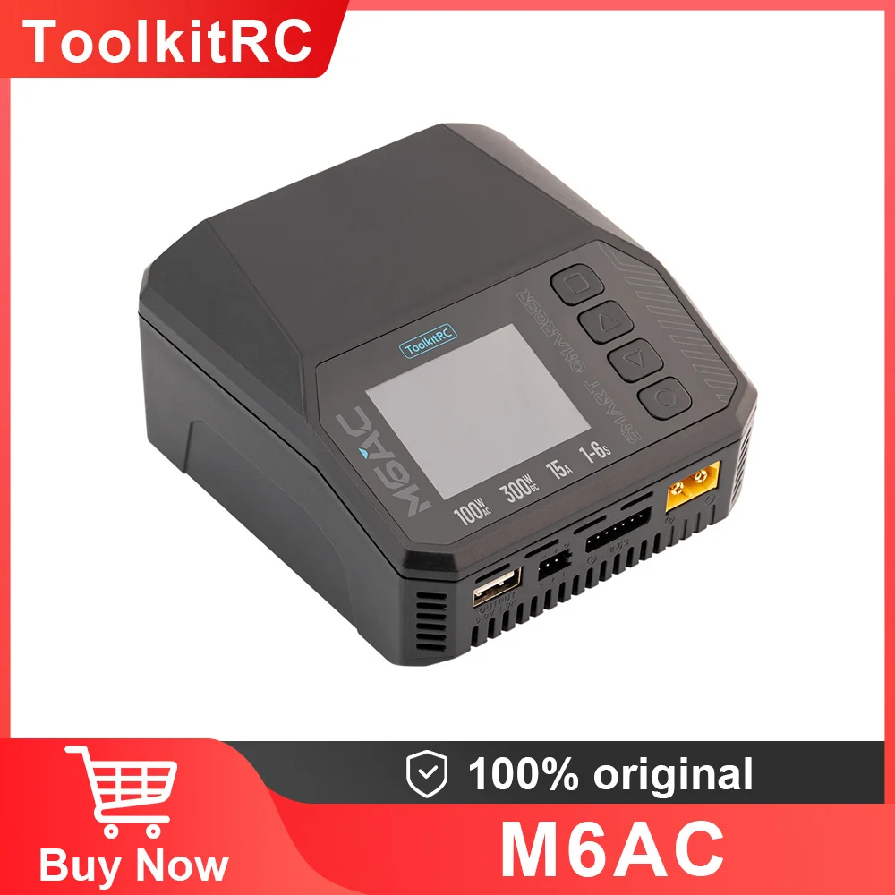 

ToolkitRC M6AC Smart Lipo зарядное устройство разрядник переменного тока 100 Вт DC300 Вт MAX30A для 1-6S батарея FPV модель аксессуары Запчасти