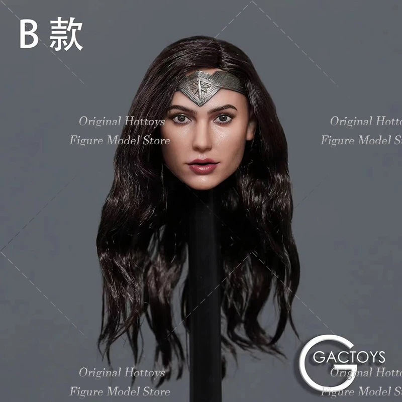 GACTOYS GC037 1/6 Scale Female Soldier Head Sculpture Wonder Woman Gal Gadot Head Carving Fit 12-inches Action Figure Doll