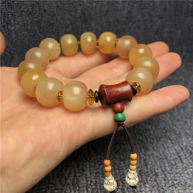 Factory direct sales Tibetan Horn Horn Bracelet Apple Orchard Bracelet Tibetan Ethnic Style Men and Women Rosary