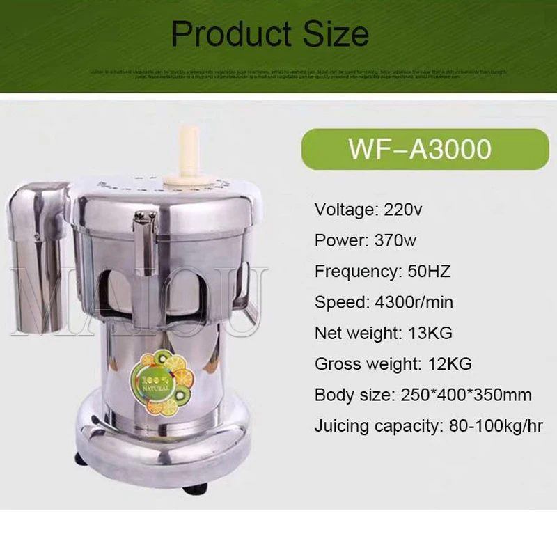 Commercial Industrial Cold Press Juicer Machine Carrot Fruit Juice Extractor