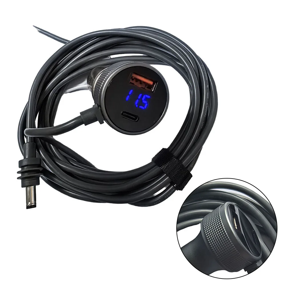 Car Charging 300cm 300cm DC Cable 12V-24V Power Cable 100W Maximum Output 65W PD Fast Charge Easy Installation