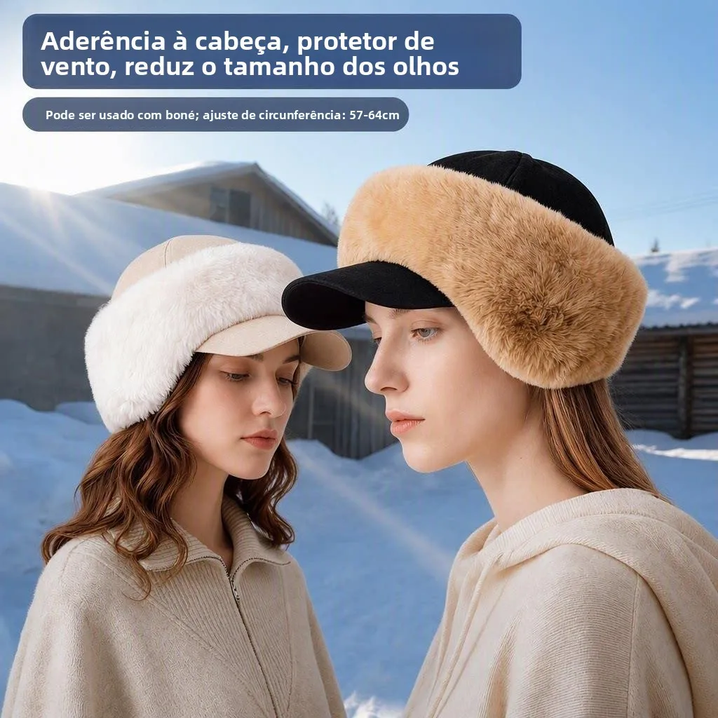 paraorecchie-invernali-in-peluche-spesso-modello-da-donna-con-cappuccio-a-becco-d'anatra-scaldorecchie-antivento-effetto-snellente-per-il-viso-accessori-per-il-ciclismo