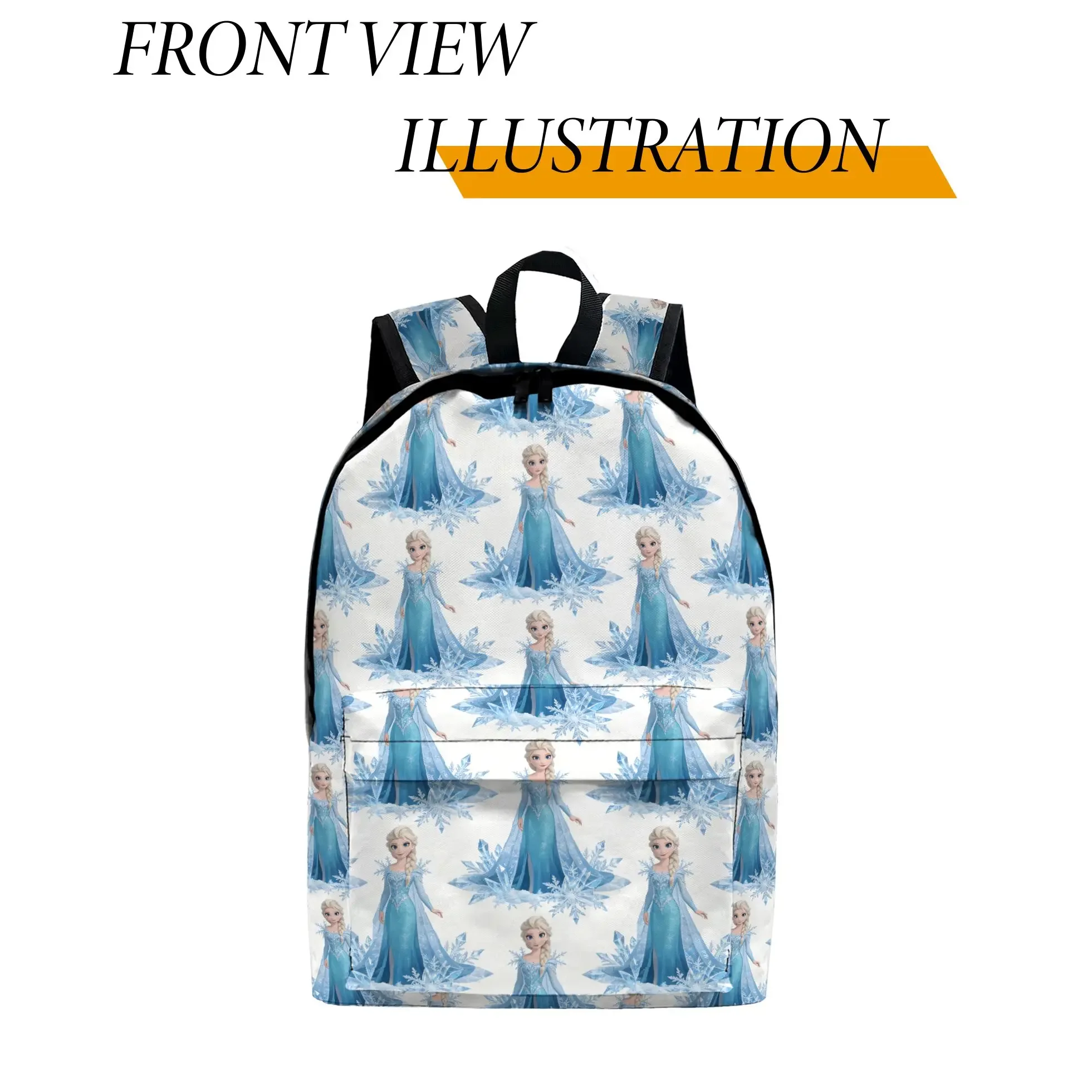 

1pc Frozen Elsa Printed Design Backpack, Fashionable and Simple, Unisex, Large Capacity, High-Quality Gift