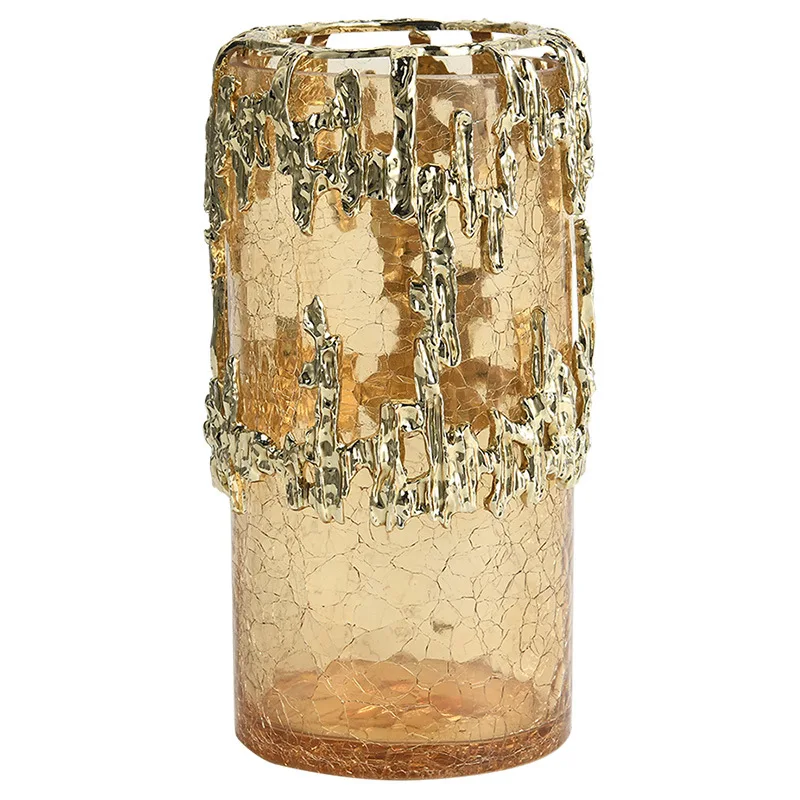 

Advanced glass flower ware living room creative vase light luxury desktop dining table TV cabinet sample